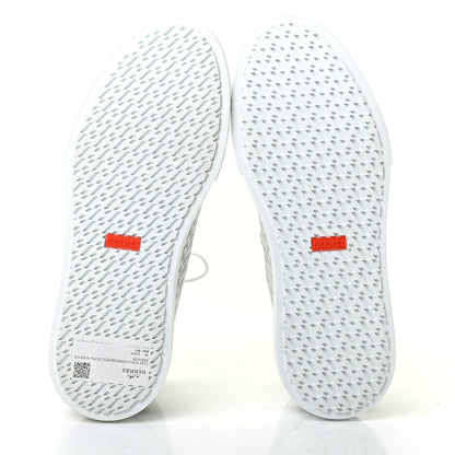 Hermes Perforated Calfskin Mens Clap High Top Sneakers 41.5 White 5 of 9