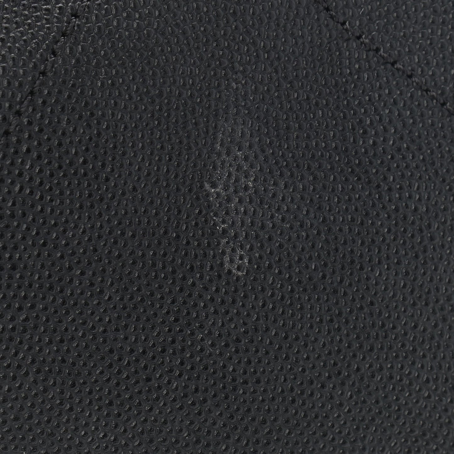 Grained Calfskin Lambskin Quilted Large Bowling Bag Black