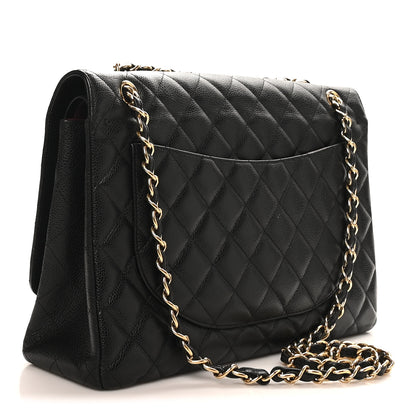 Chanel Caviar Quilted Maxi Double Flap Black 3 of 10