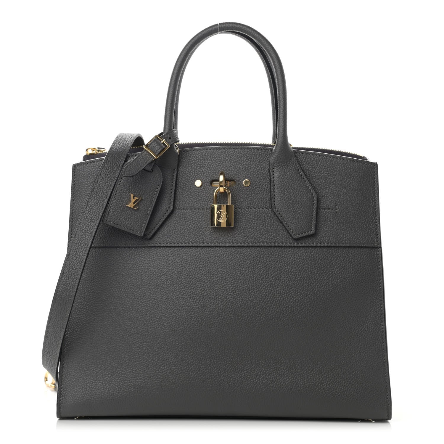 Louis Vuitton Taurillon City Steamer MM Gris 1 of 13