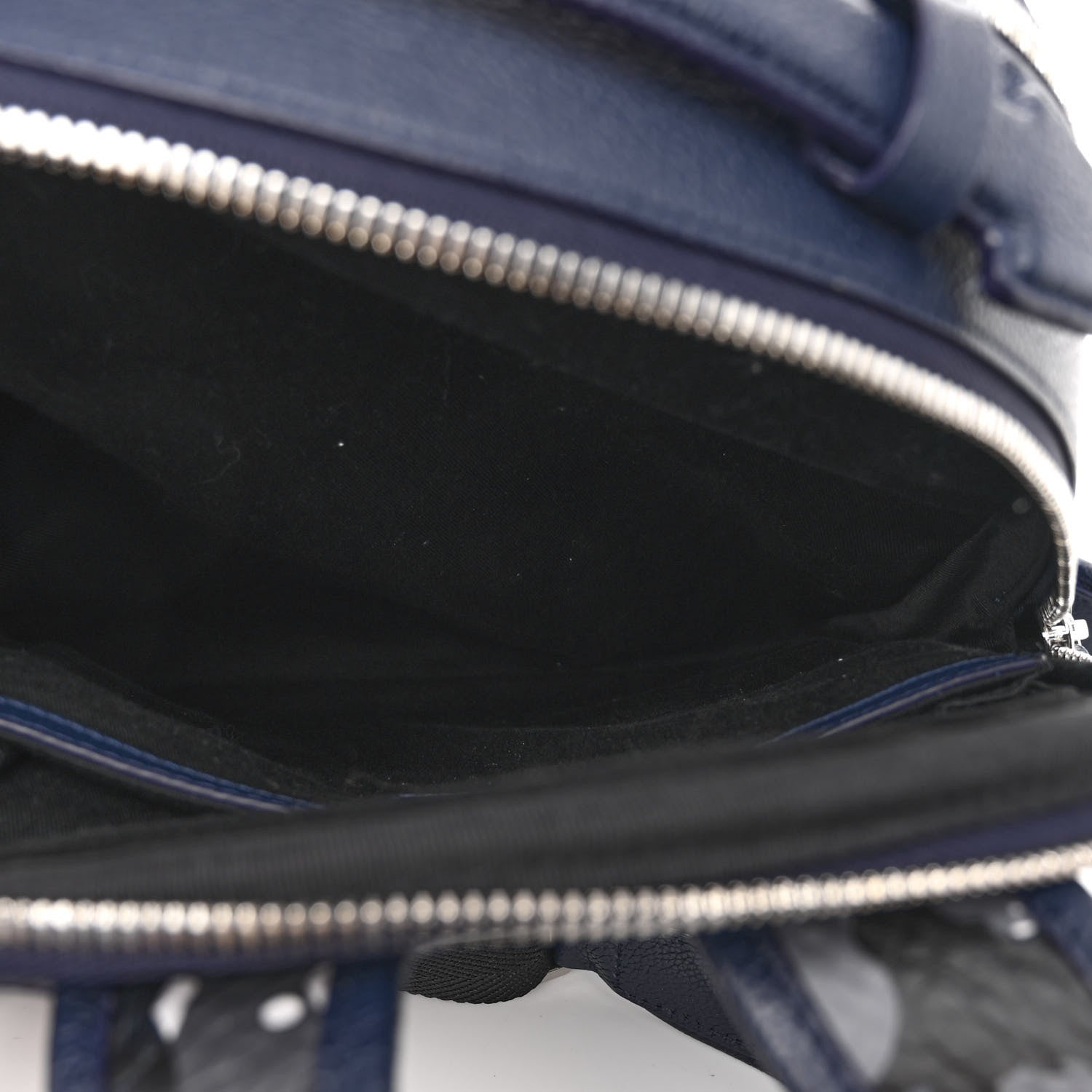 MCM Calfskin Visetos Floral Leopard Klassik Small Stark Backpack Blue Black 5 of 9