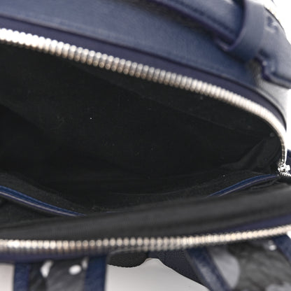 MCM Calfskin Visetos Floral Leopard Klassik Small Stark Backpack Blue Black 5 of 9