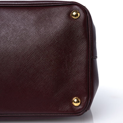 Prada Saffiano Lux Extra Large Galleria Double Zip Tote Cherry 14 of 17