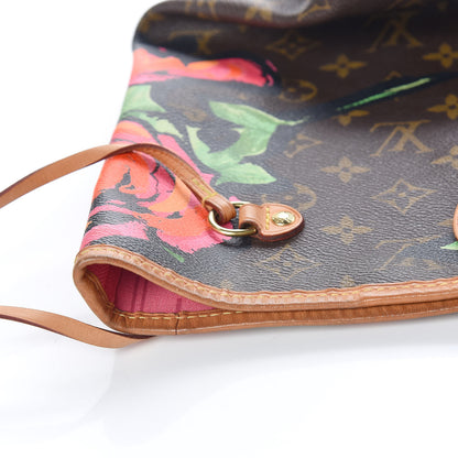 Louis Vuitton Monogram Roses Neverfull MM 9 of 18