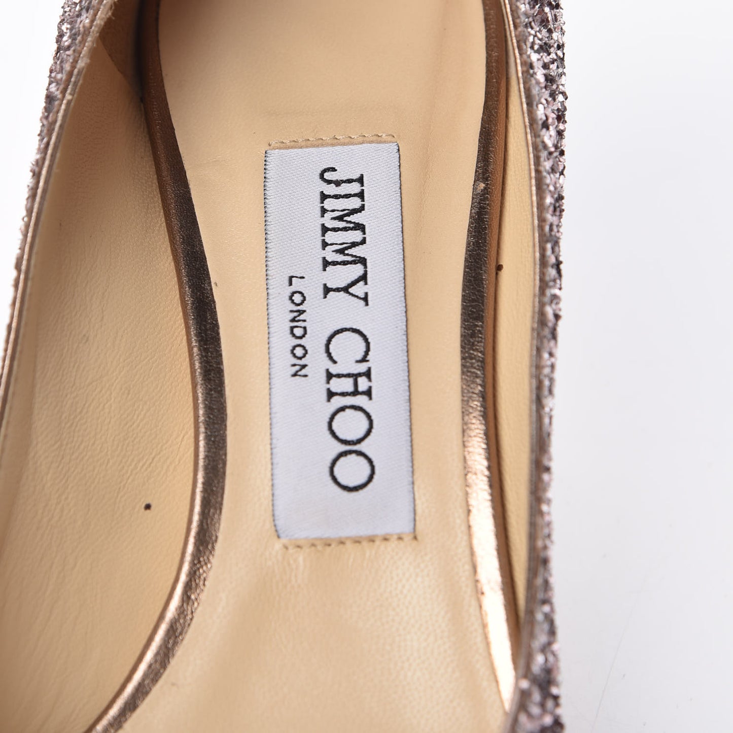 Glitter Pointy Toe Romy 85 Pumps 36.5 Pink