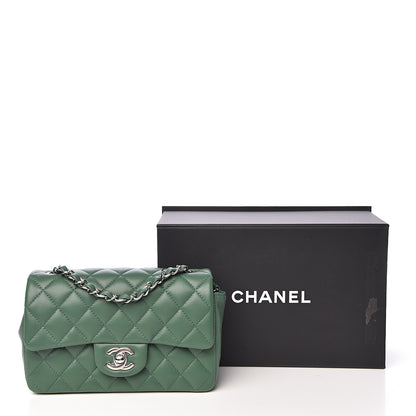 Chanel Lambskin Quilted Mini Rectangular Flap Green 11 of 11