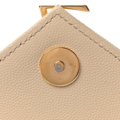 Saint Laurent Grain De Poudre Matelasse Chevron Large Monogram Satchel Dark Beige 12 of 14