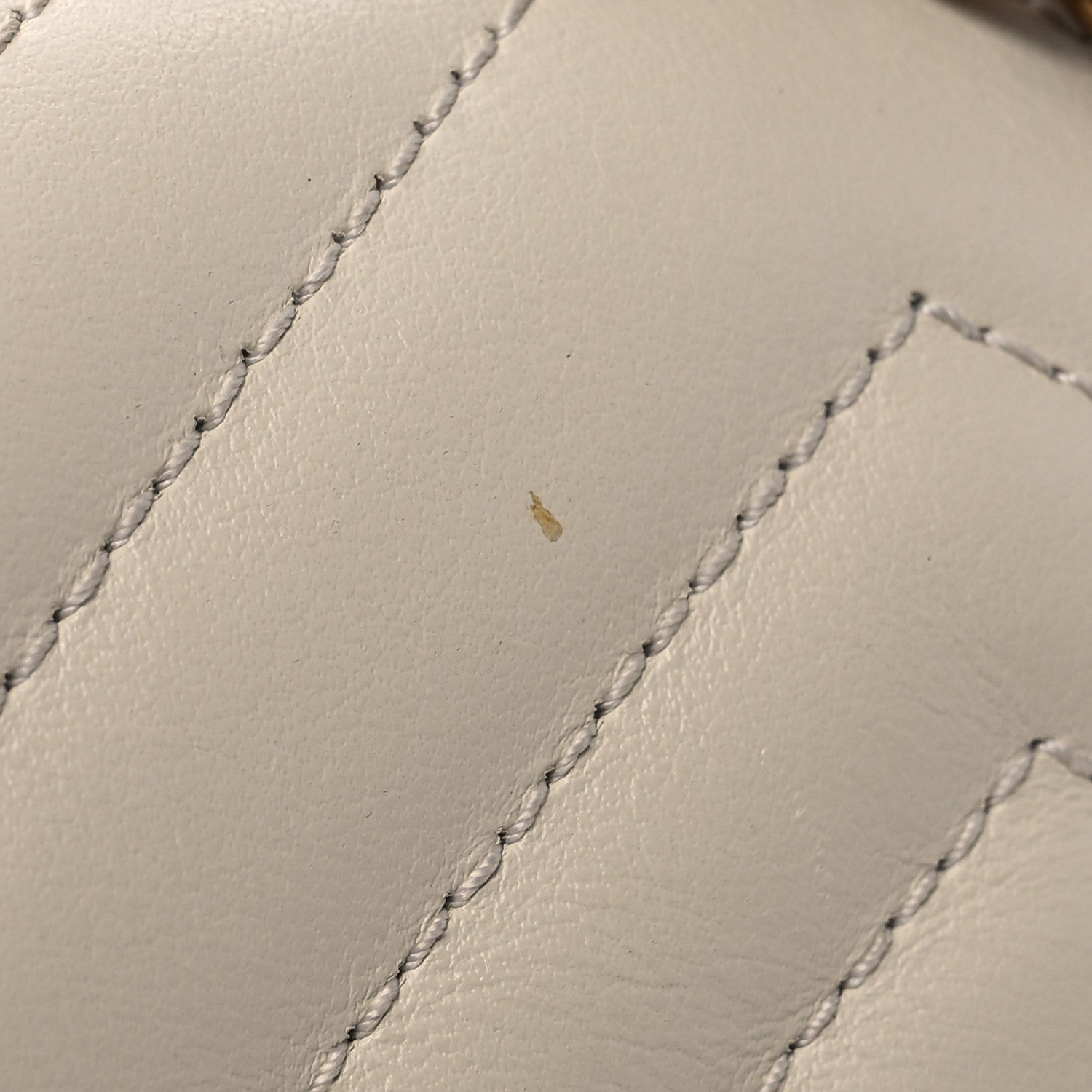 Gucci Calfskin Matelasse Small GG Marmont Shoulder Bag White 17 of 17