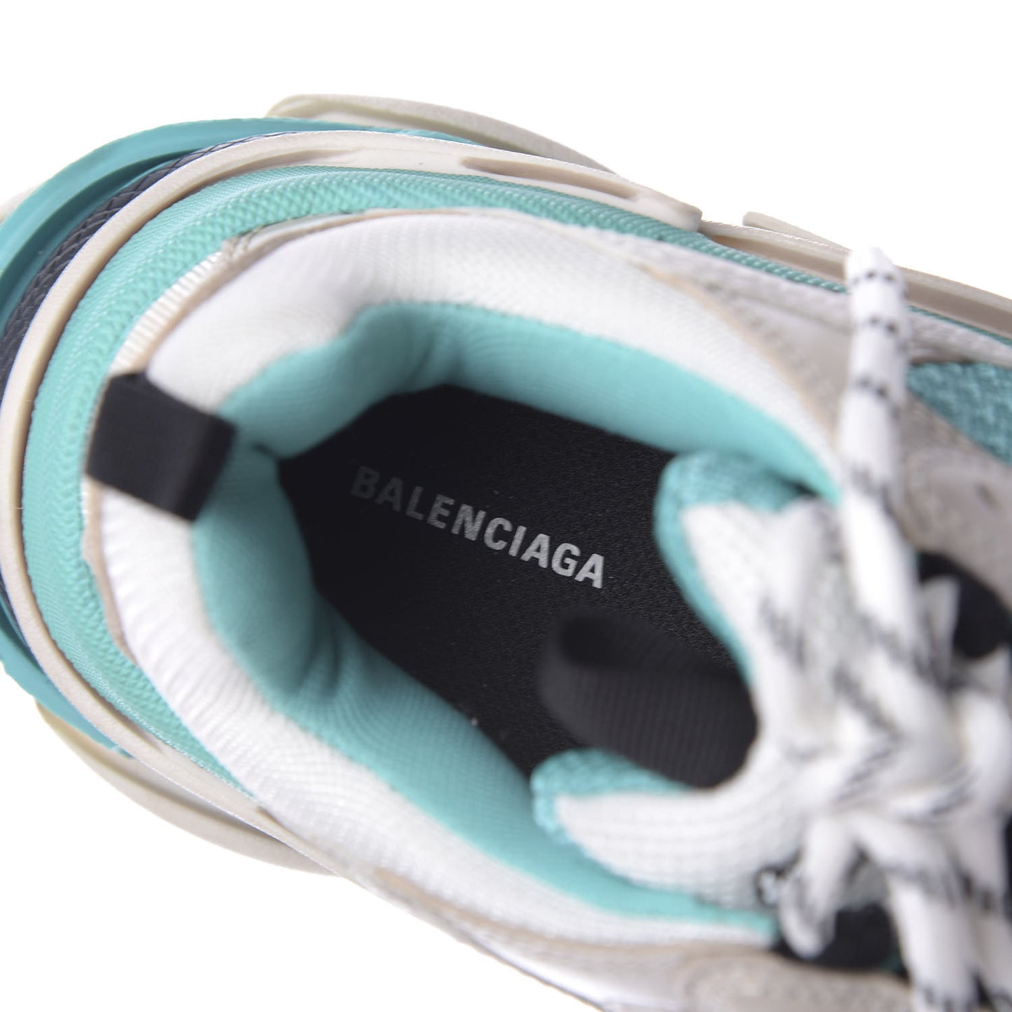 Fabric Mesh Womens Triple S Sneakers 38 White Green Grye