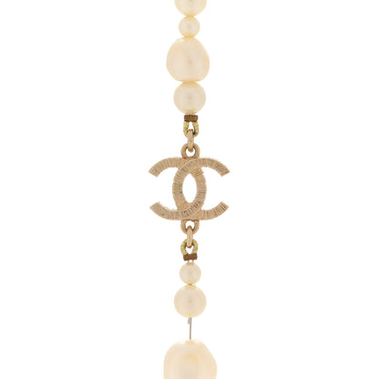 Chanel Pearl CC Long Necklace Light Gold 4 of 5