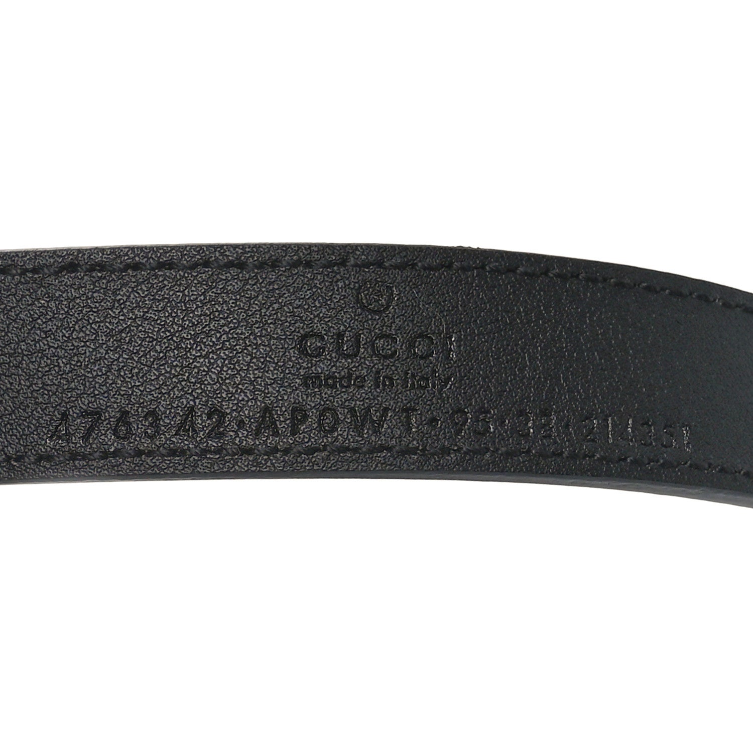 Gucci Calfskin Pearl Double G 20mm Belt 95 38 Black Cream 4 of 4