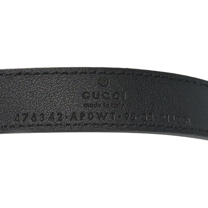 Gucci Calfskin Pearl Double G 20mm Belt 95 38 Black Cream 4 of 4