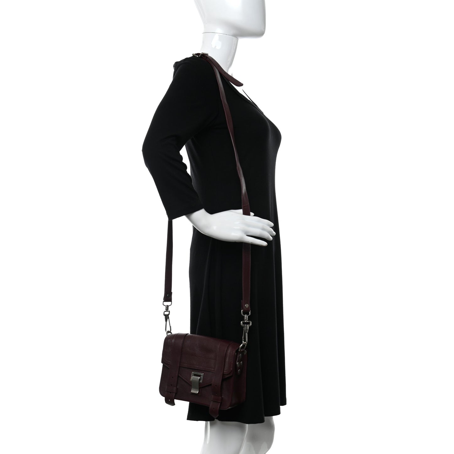 Lambskin PS1 Mini Crossbody Bag Oxblood
