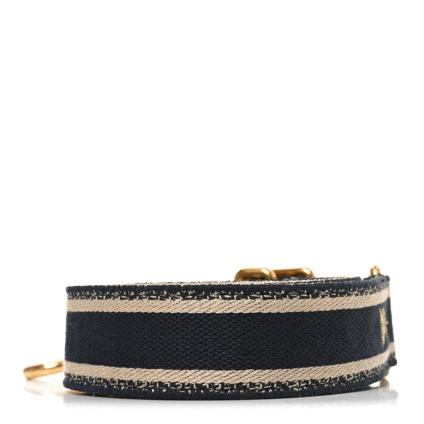 Canvas Embroidered Shoulder Strap Blue