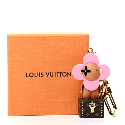 Louis Vuitton Resin Wood Vivienne Trunk VIP Bag Charm Key Holder Pink 3 of 3