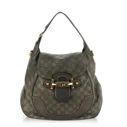 Gucci Guccissima New Pelham Satchel Grey 1 of 9