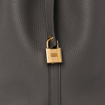 Hermes Taurillon Clemence Picotin Lock 22 MM Etain 7 of 12