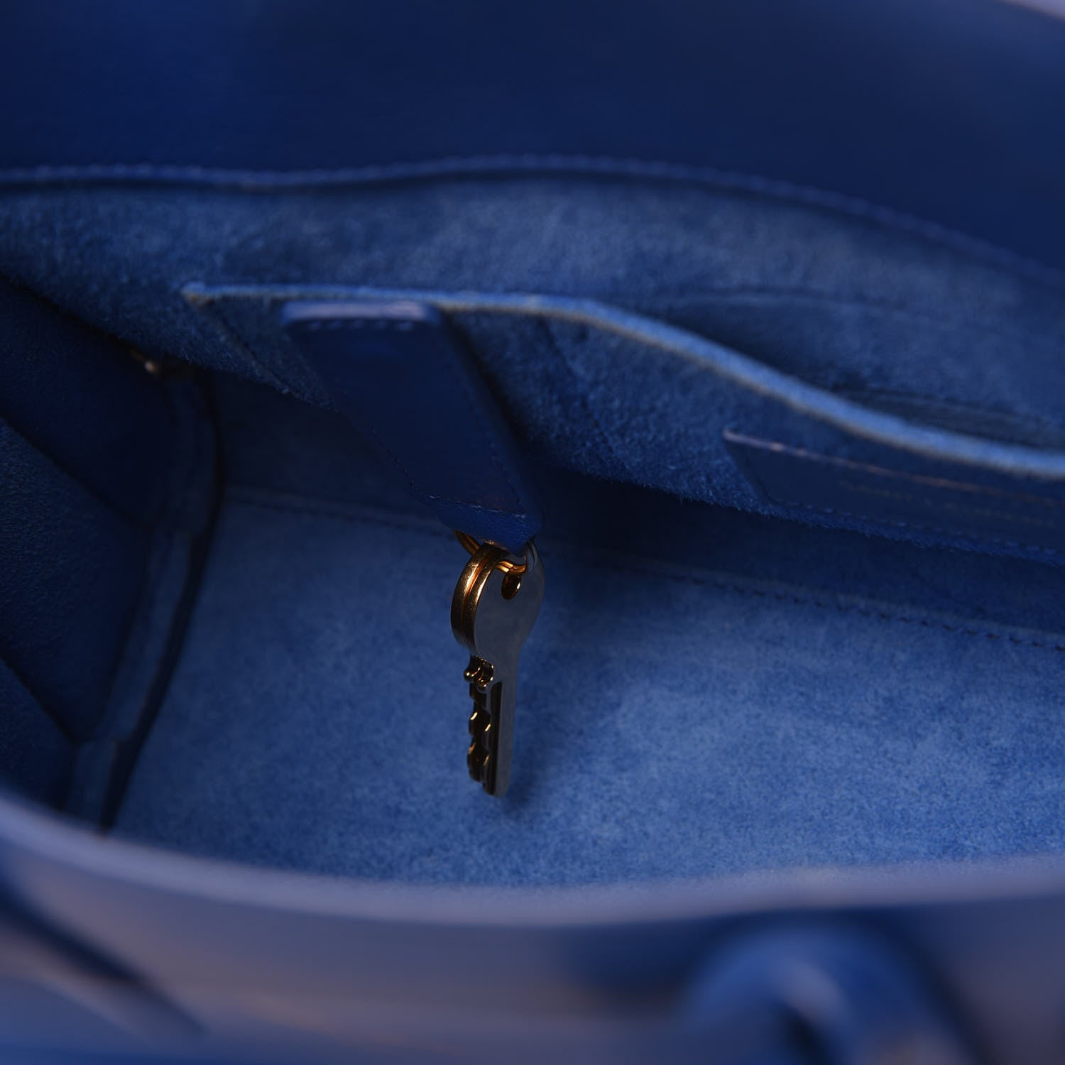 Saint Laurent Calfskin Nano Sac De Jour Royal Blue 9 of 10