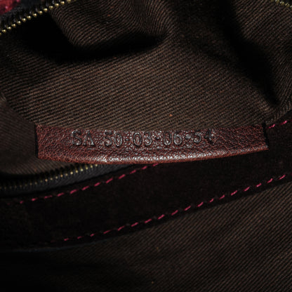 Chloe Buffalo Suede Silverado Shoulder Bag Bordeaux 7 of 7