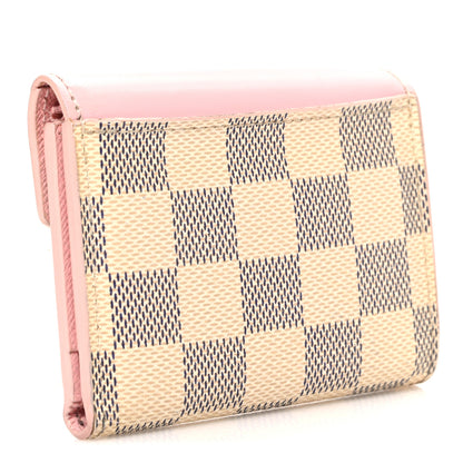 Louis Vuitton Damier Azur Zoe Wallet Rose Ballerine 3 of 7
