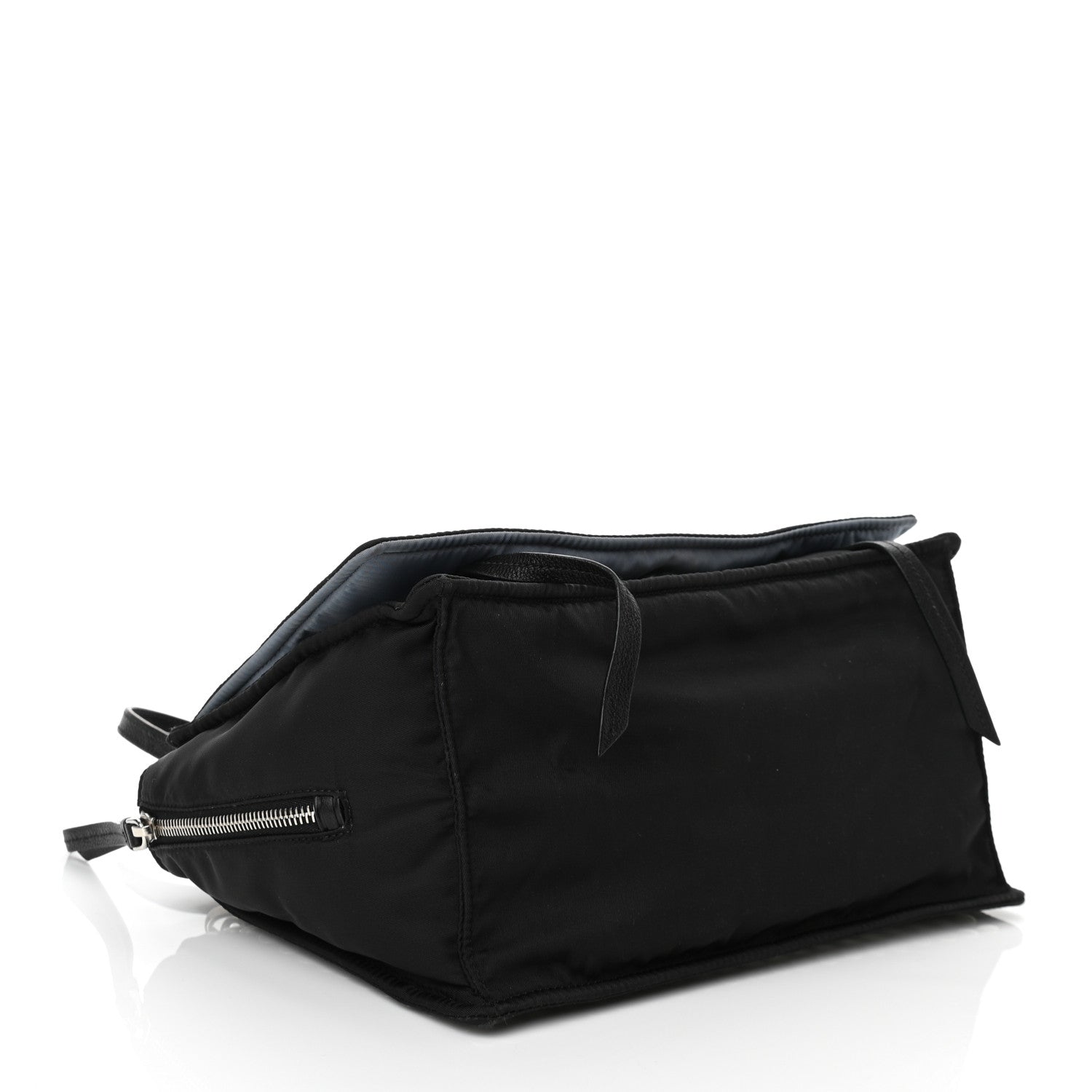 Prada Tessuto Nylon Studded Etiquette Flap Black 4 of 9