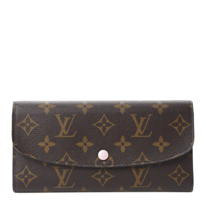 Louis Vuitton Monogram Emilie Wallet Rose Ballerine 1 of 7