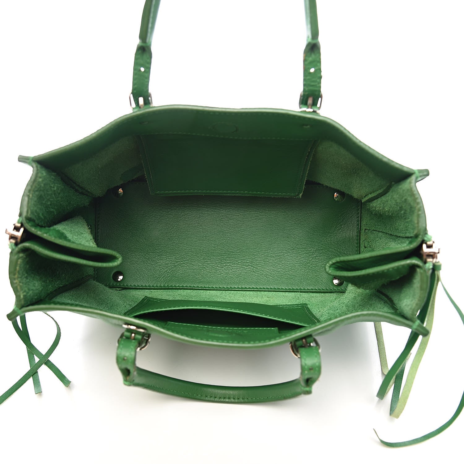 Balenciaga Veau Papier A6 Zip Around Tote Vert Trefle 5 of 15