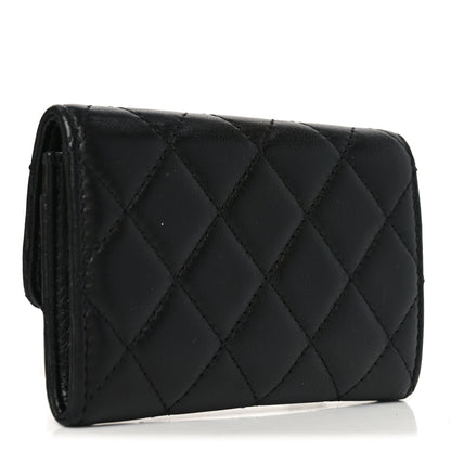 Chanel Lambskin Quilted Flap Card Holder Black 3 of 9