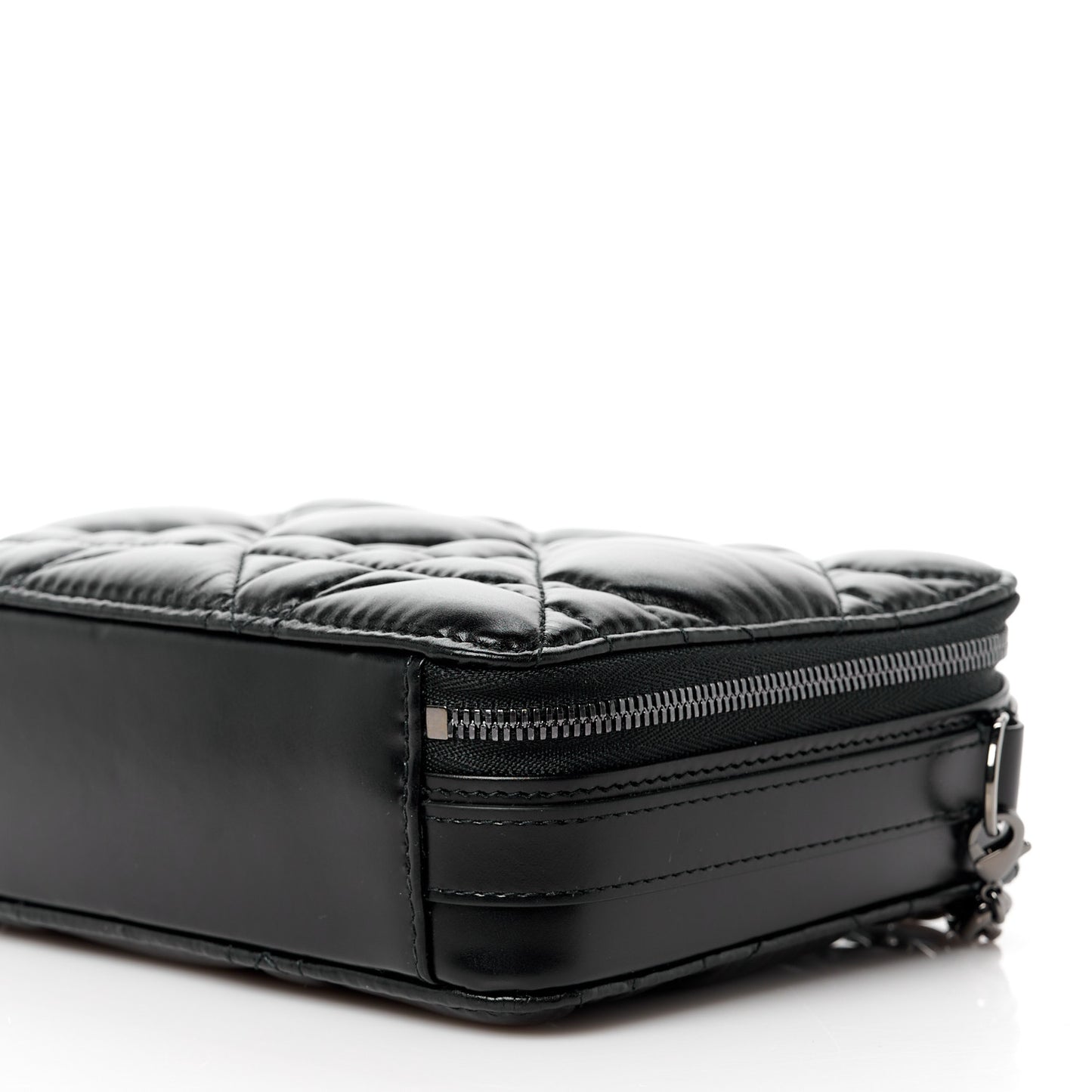 Calfskin Macrocannage Caro Box Bag Black