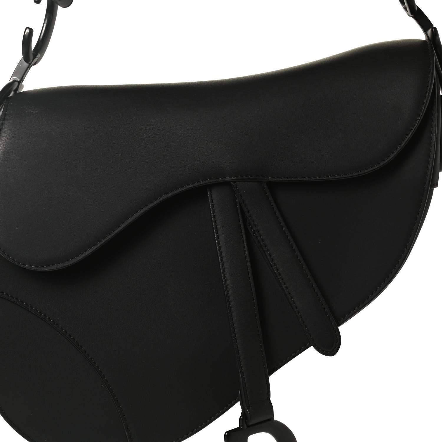 Christian Dior Ultra Matte Calfskin Saddle Bag Black 8 of 12