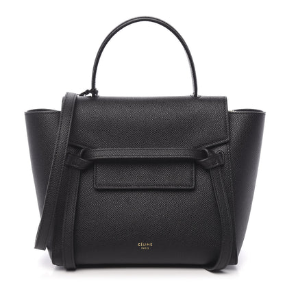 Celine Grained Calfskin Nano Belt Bag Black 1 of 10