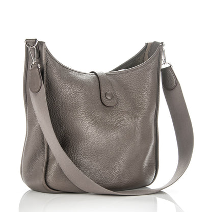 Hermes Taurillon Clemence Evelyne GM Etain 3 of 8