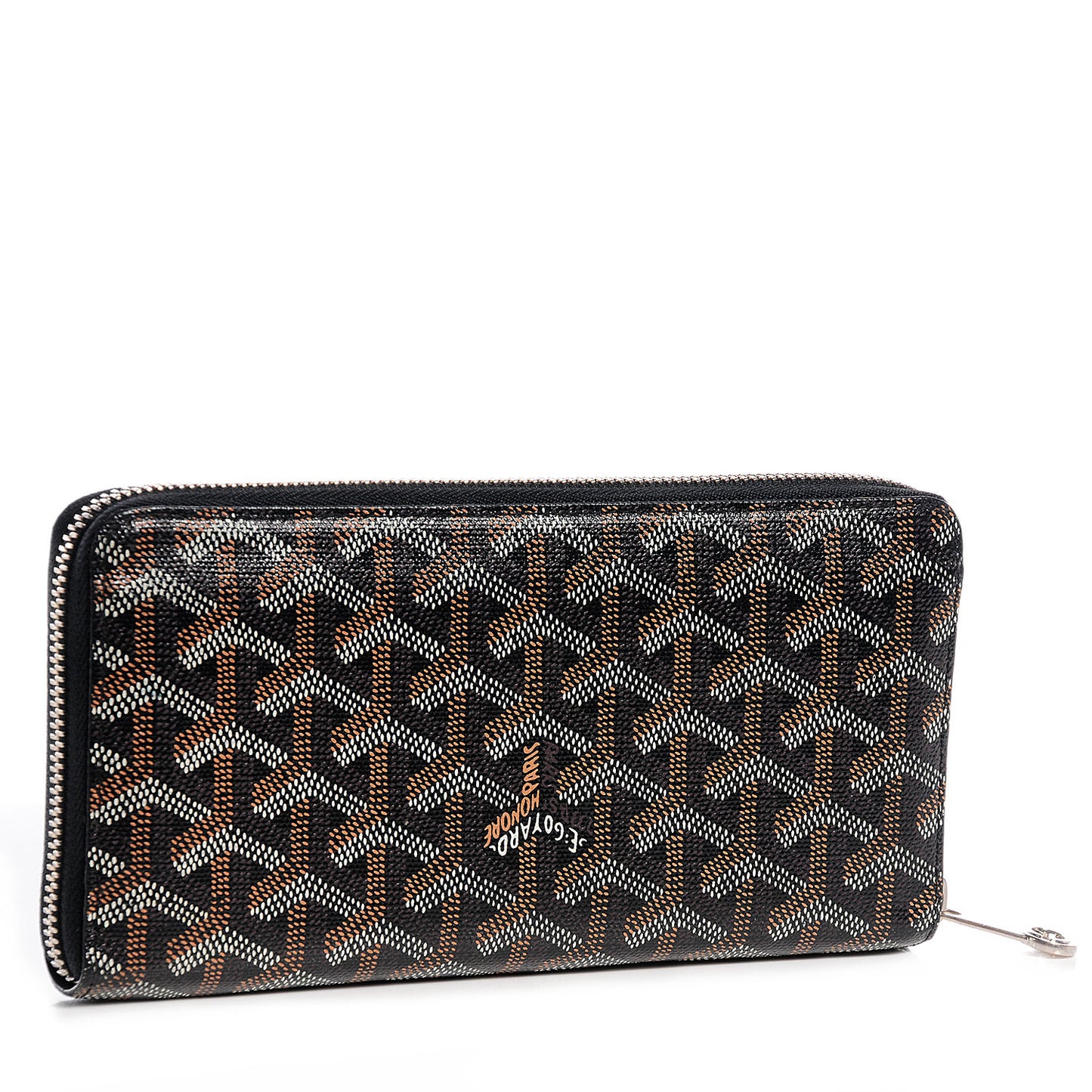 Goyardine Matignon Zip Around GM Wallet Black