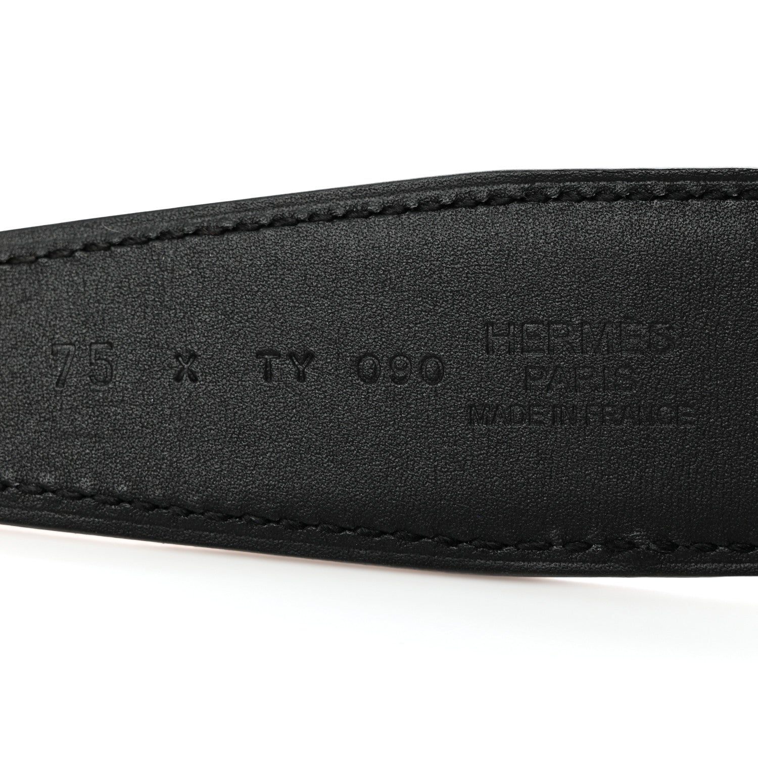 Hermes Barenia Chamonix 32mm H Belt 75 Fauve Black 6 of 10