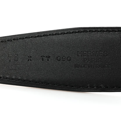 Hermes Barenia Chamonix 32mm H Belt 75 Fauve Black 6 of 10