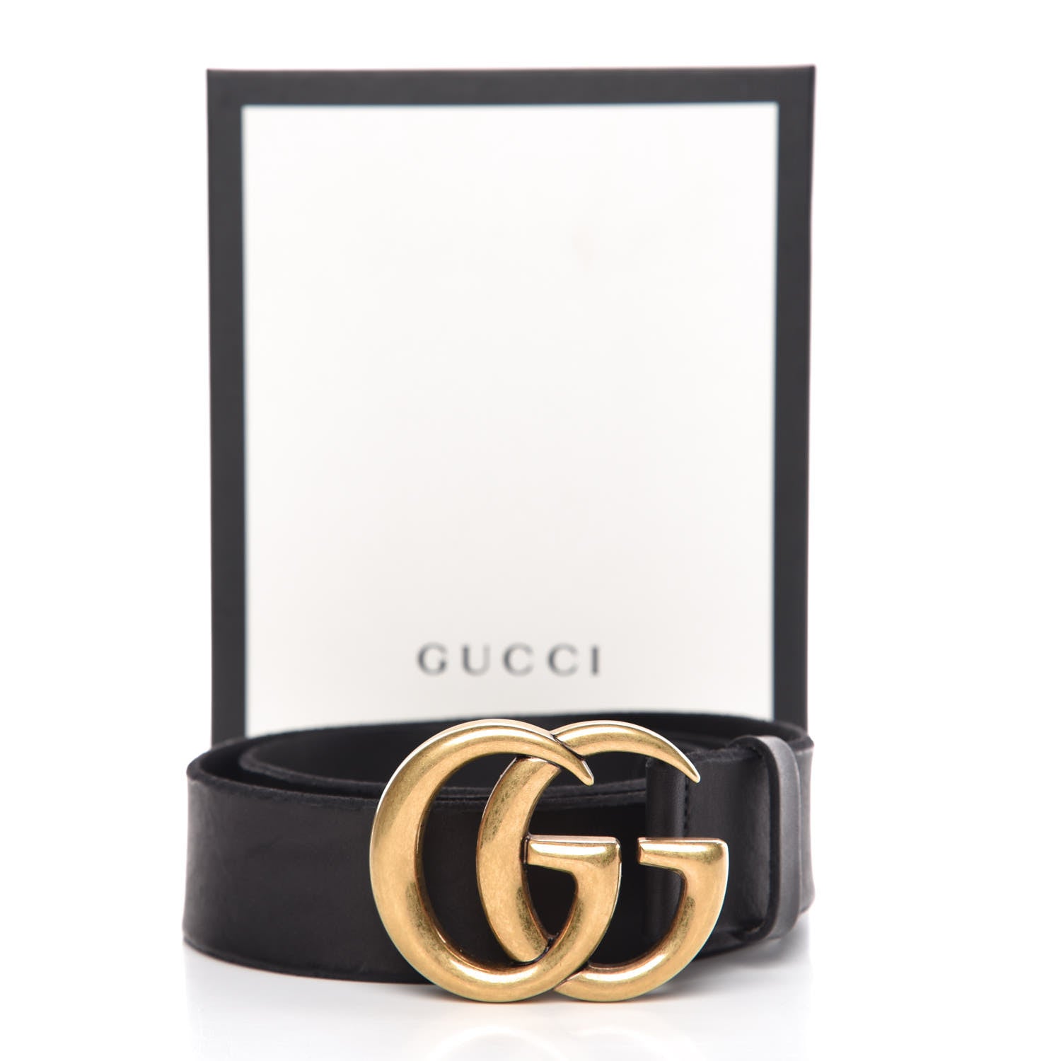 Gucci Faded Calfskin Double G 40mm Belt 85 34 Black 7 of 7