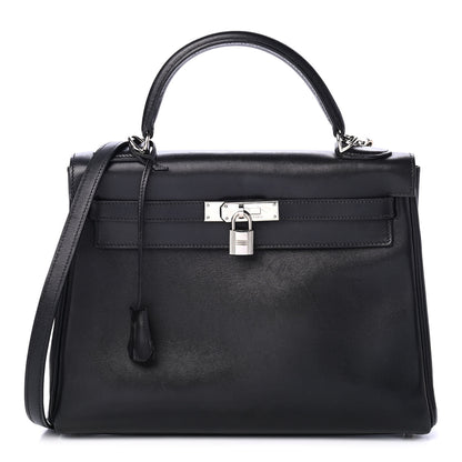 Hermes Chevre Shooting Star Kelly Retourne 32 Black 1 of 11