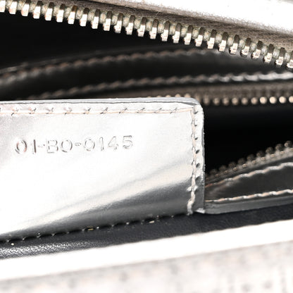Christian Dior Metallic Patent Micro-Cannage Medium Lady Dior Silver 7 of 11