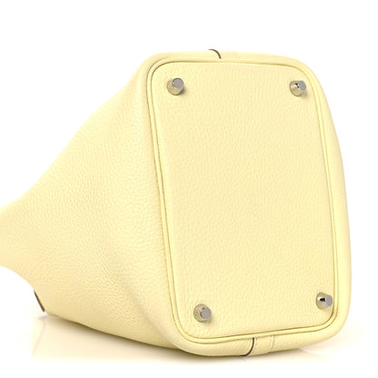 Hermes Taurillon Clemence Swift Eclat Picotin Lock 18 PM Jaune Milton Vert Vertigo 9 of 11
