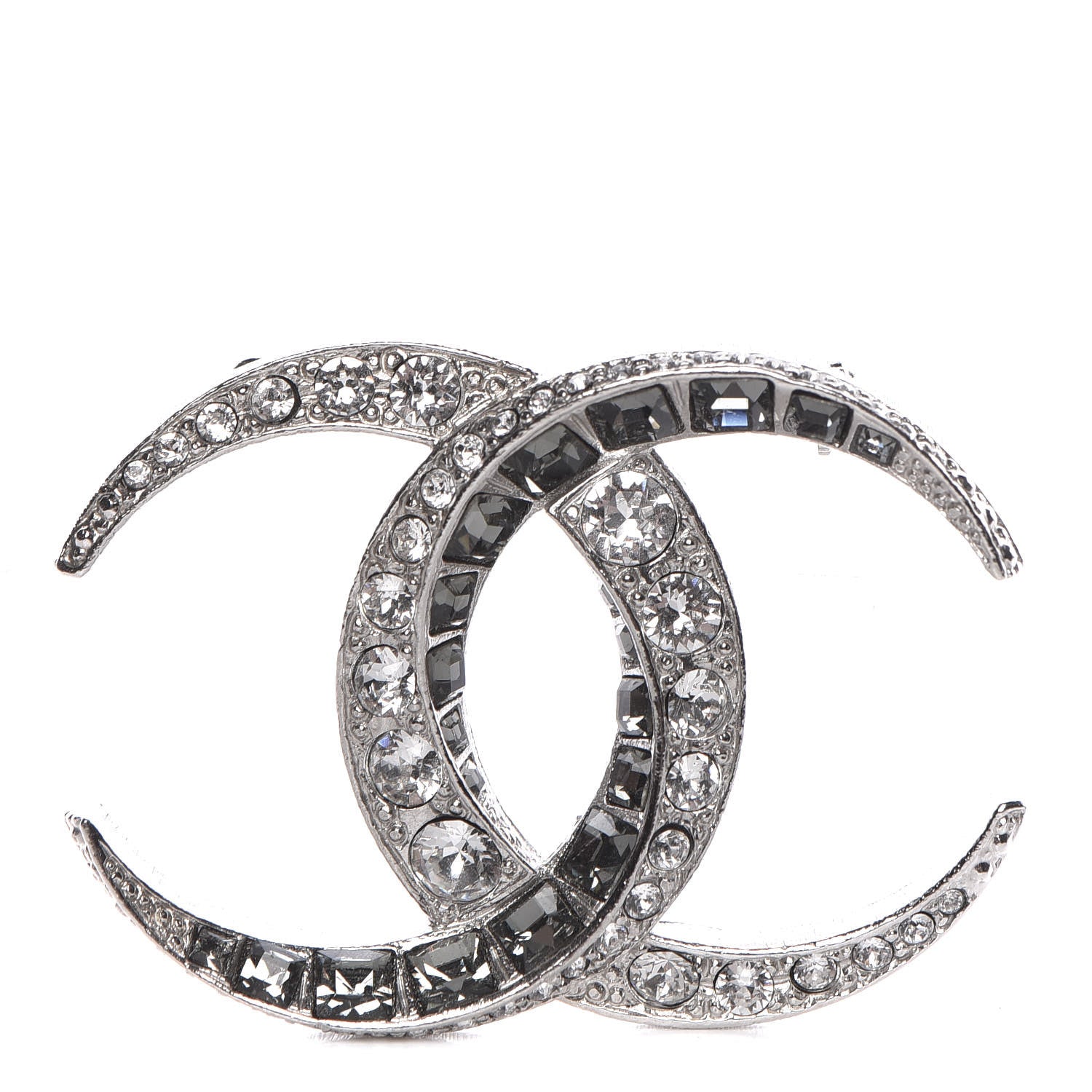 Chanel Baguette Crystal Dubai CC Brooch Silver 1 of 4