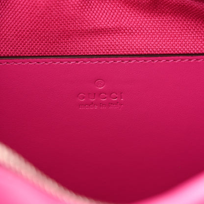 Gucci Calfskin Matelasse Monochrome Small GG Marmont Chain Shoulder Bag Classic Fuxia 6 of 11