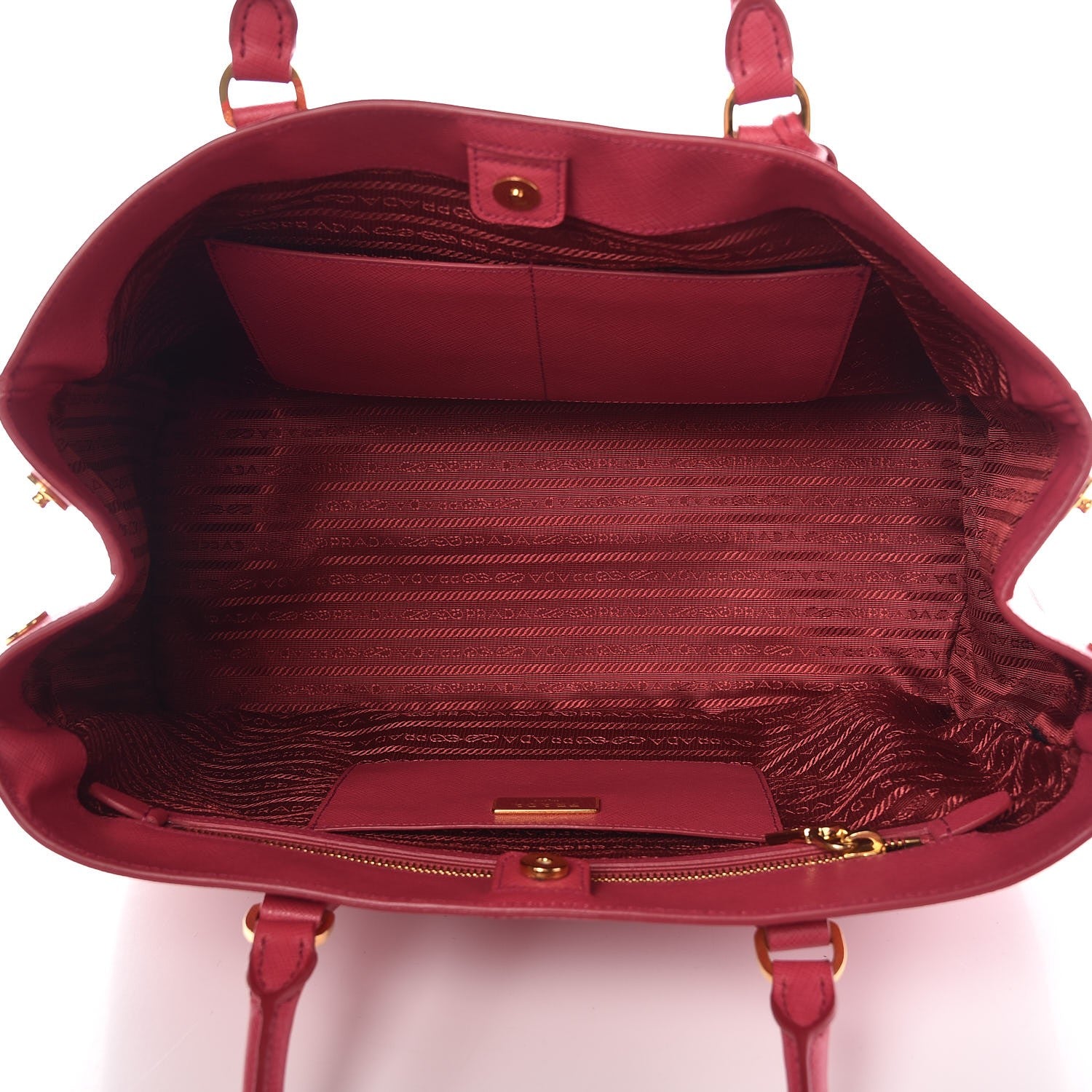 Prada Saffiano Lux Large Tote Peonia 5 of 8