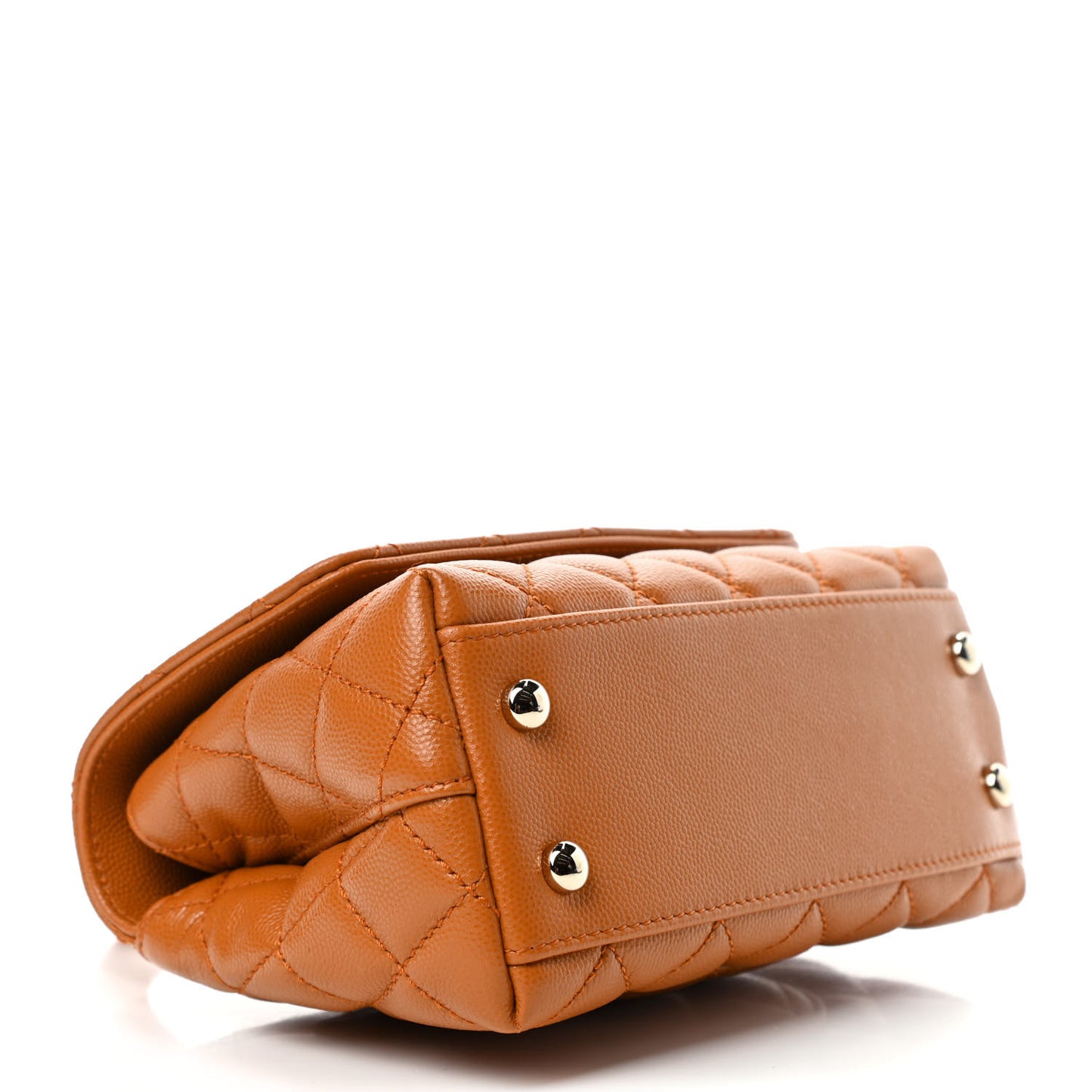 Caviar Quilted Extra Mini Coco Handle Flap Light Brown