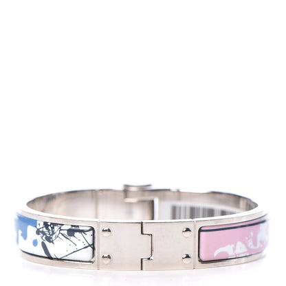 Hermes Enamel Printed Narrow Cheval Surprise Hinged Bracelet S Arts and Crafts 3 of 6