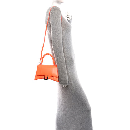 Balenciaga Shiny Box Calfskin Small Hourglass Top Handle Bag Fluo Orange 2 of 11