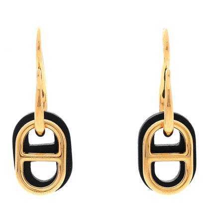 Hermes Swift O'Maillon Earrings Black 1 of 8