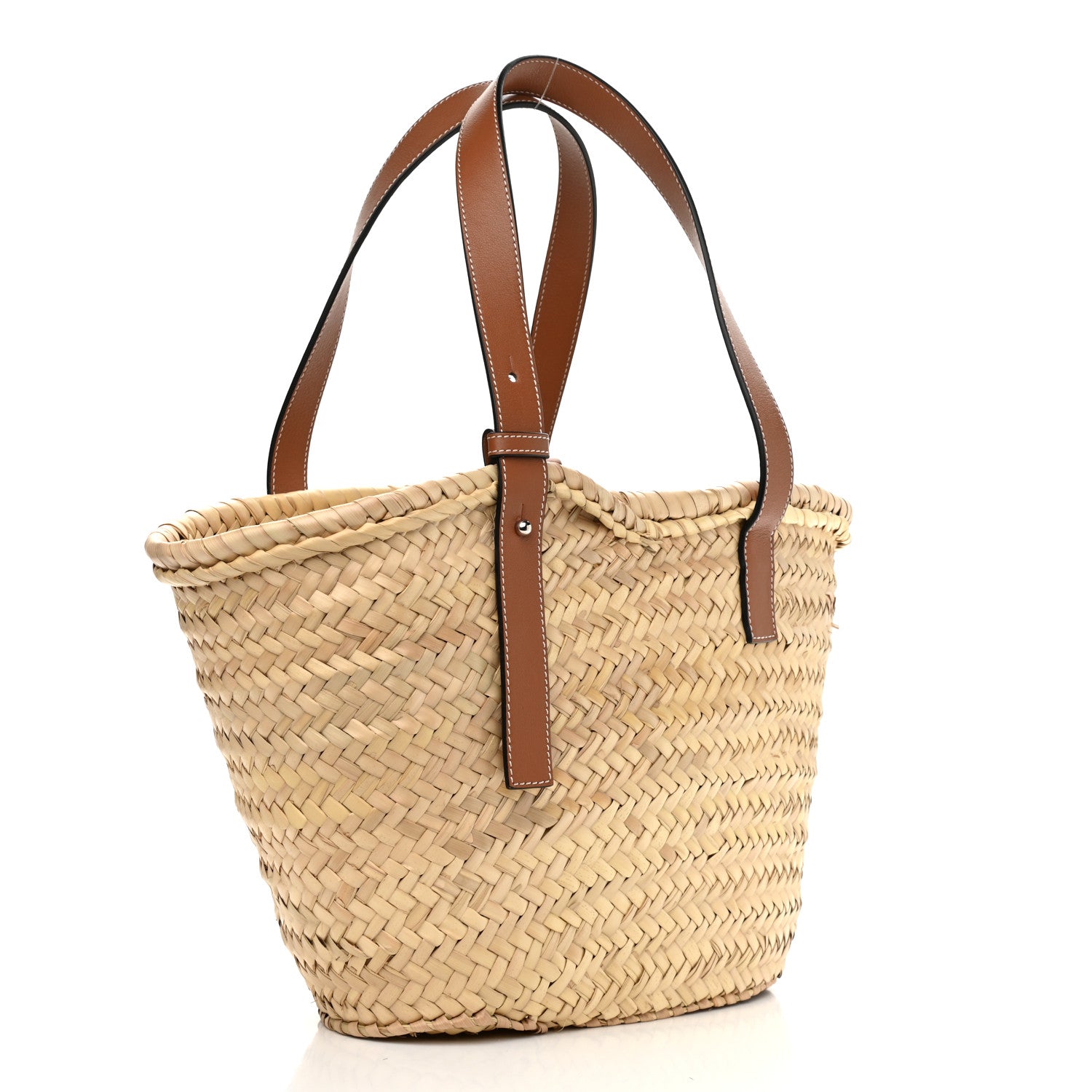 Loewe Raffia Basket Tote Bag Natural Tan 3 of 11