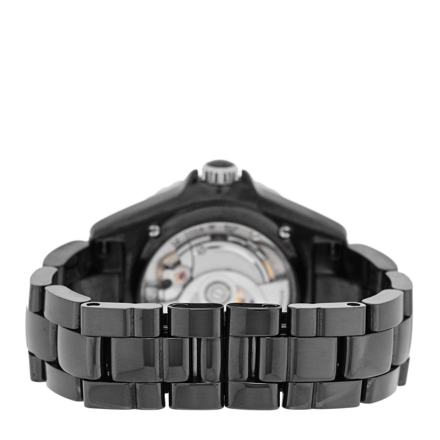 Stainless Steel Ceramic Diamond 38mm J12 Automatic Watch Black