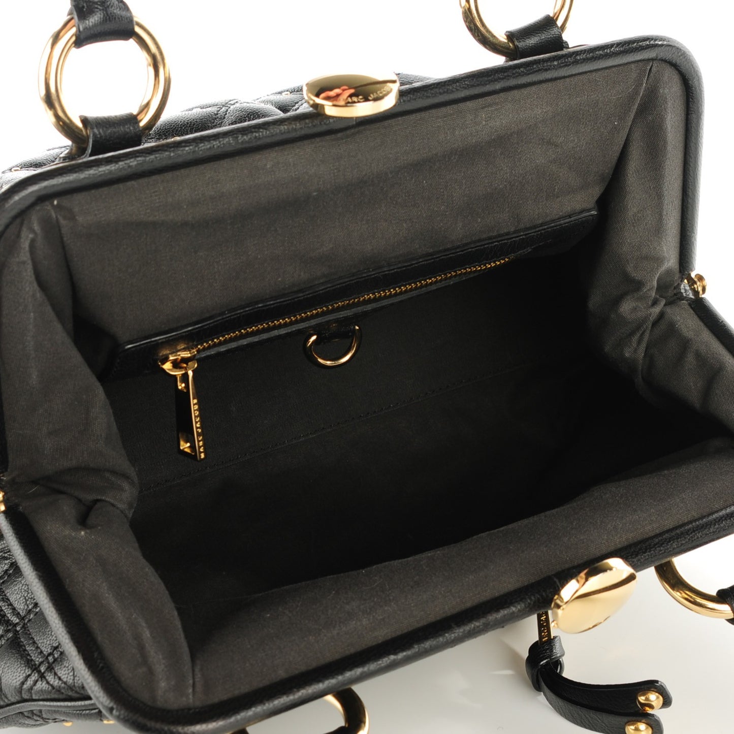 Calfskin Quilted Stardust Stam Black