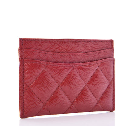 Chanel Caviar Quilted Card Holder Red 3 of 9
